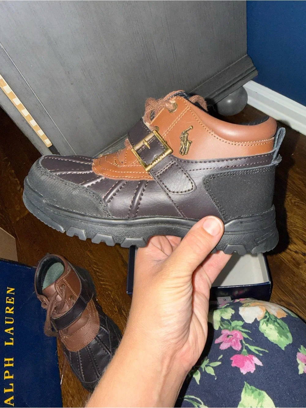 Polo by Ralph Lauren Brown and Black Kids Rugged Lace-Up Boots